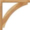 Ekena Millwork Thorton Block Rough Sawn Bracket w/ Offset Brace, Western Red Cedar, 4"W x 28"D x 28"H BKT0402X28X28THR05RWR - alternate 3